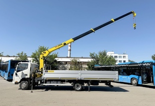 JAC N90 (9т) КМУ HYVA 3.2 E3 (3т) БОРТ АЛЮМИНИЙ 6,2×2,55×0,6 м